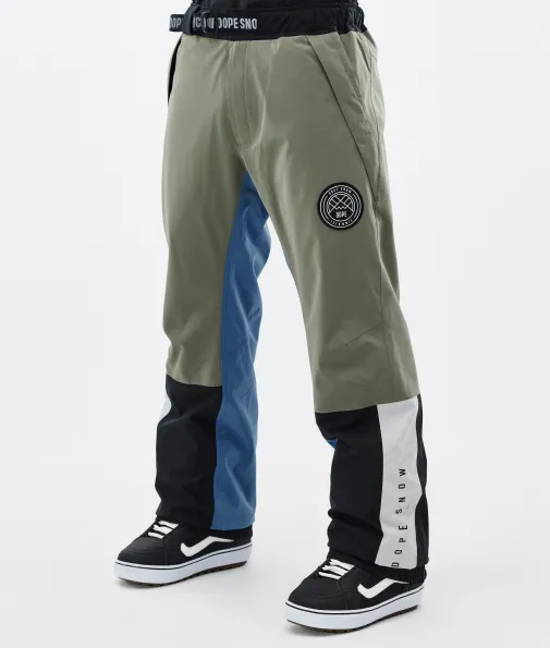 Snowboardhosen<Dope Snow Blizzard Track Greenish/LightGrey/Black/BlueSteel