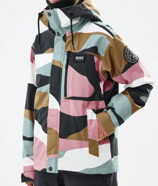 blizzard_w_full_zip_6-18.webp Skijacken<Dope Snow Blizzard W Full Zip ShardsGoldMutedPink