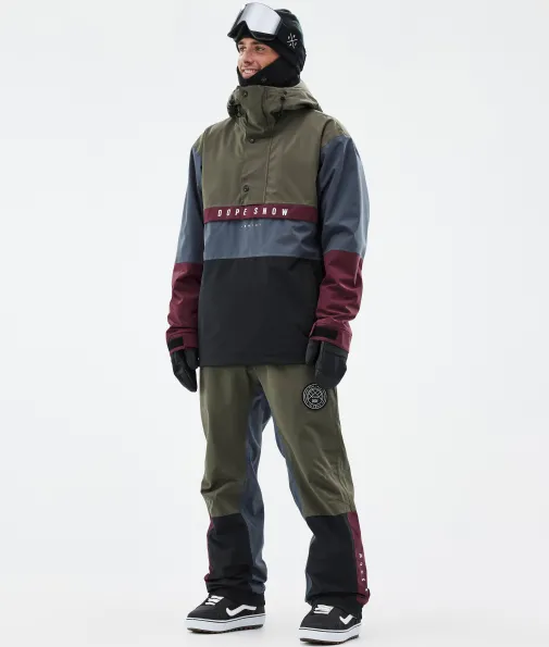 legacy_track_1-1.webp Snowboardjacken<Dope Snow Legacy Track OliveGreen/Burgundy/MetalBlue/Black