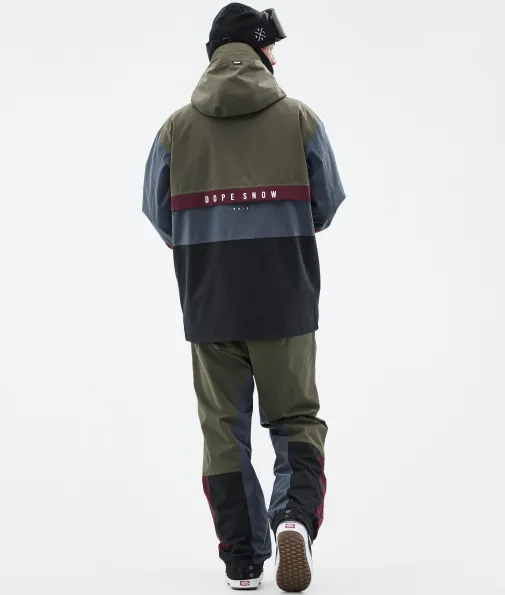 legacy_track_3-1.webp Snowboardjacken<Dope Snow Legacy Track OliveGreen/Burgundy/MetalBlue/Black