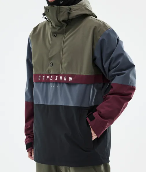 legacy_track_6-1.webp Snowboardjacken<Dope Snow Legacy Track OliveGreen/Burgundy/MetalBlue/Black