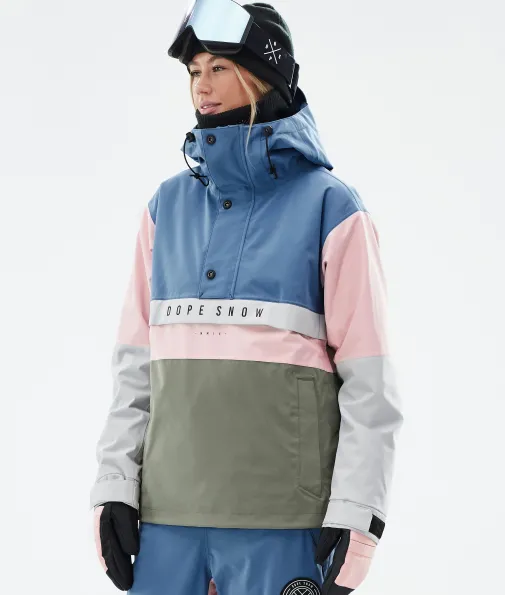 Snowboardjacken<Dope Snow Legacy Track W BlueSteel/LightGrey/SoftPink/Greenish