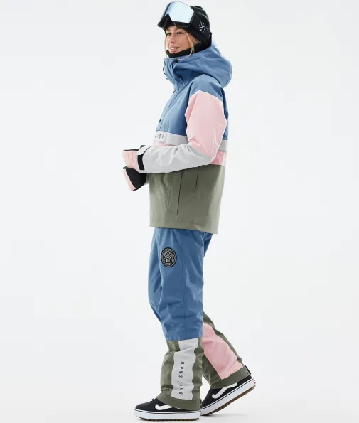 legacy_track_w_2-1.webp Snowboardjacken<Dope Snow Legacy Track W BlueSteel/LightGrey/SoftPink/Greenish
