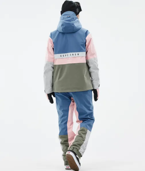 legacy_track_w_3-1.webp Snowboardjacken<Dope Snow Legacy Track W BlueSteel/LightGrey/SoftPink/Greenish
