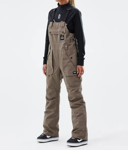 Snowboardhosen<Dope Snow Notorious B.I.B W 2022 Walnut